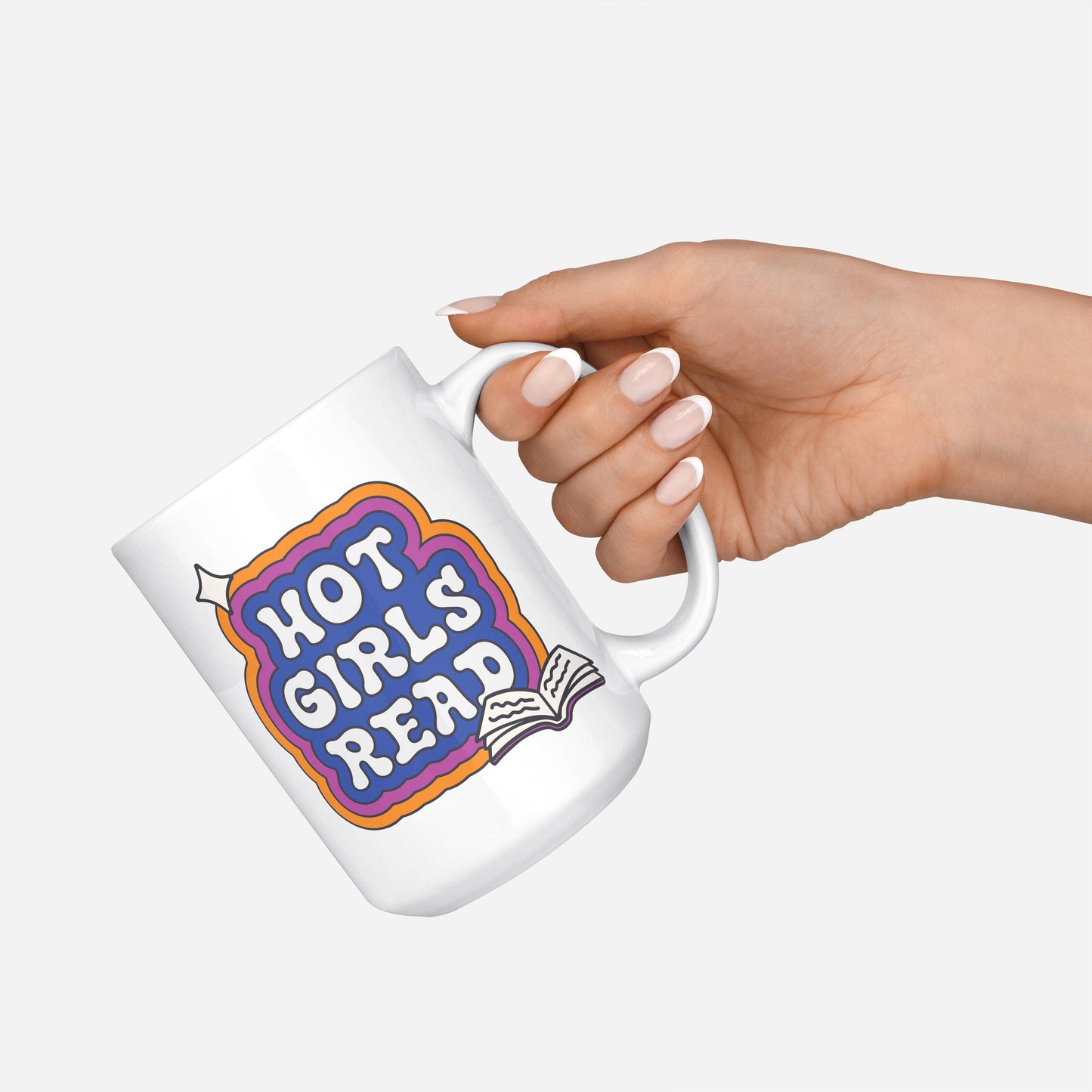 Hot Girls Read 15 oz Ceramic Coffee Mug