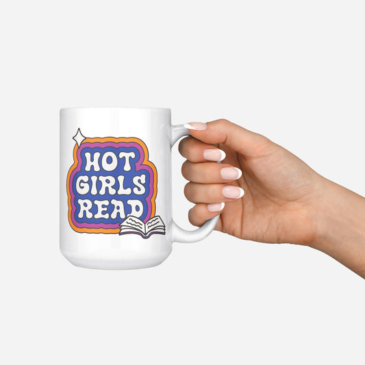 Hot Girls Read 15 oz Ceramic Coffee Mug