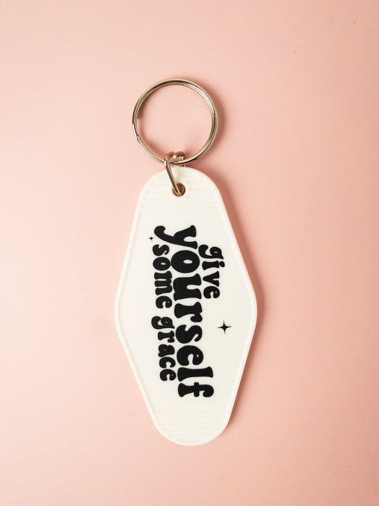 Give Yourself Some Grace Motel Keychain