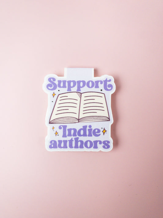 Support Indie Authors Magnetic Bookmark