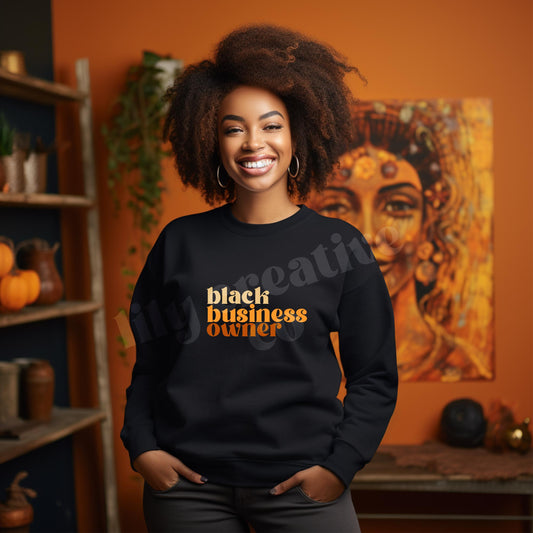 Fall Black Business Owner Crewneck