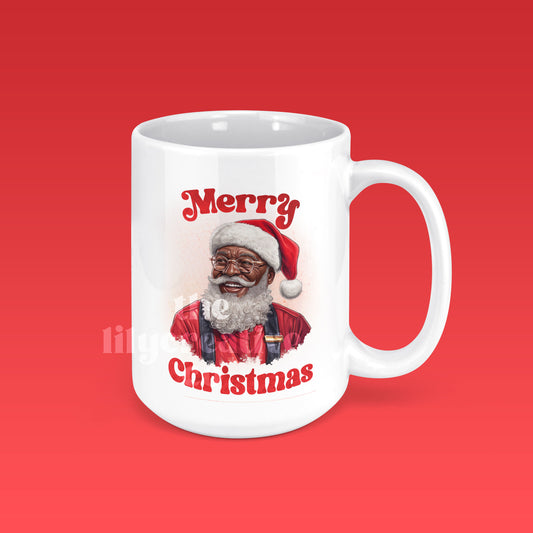 Black Santa Coffee Mug