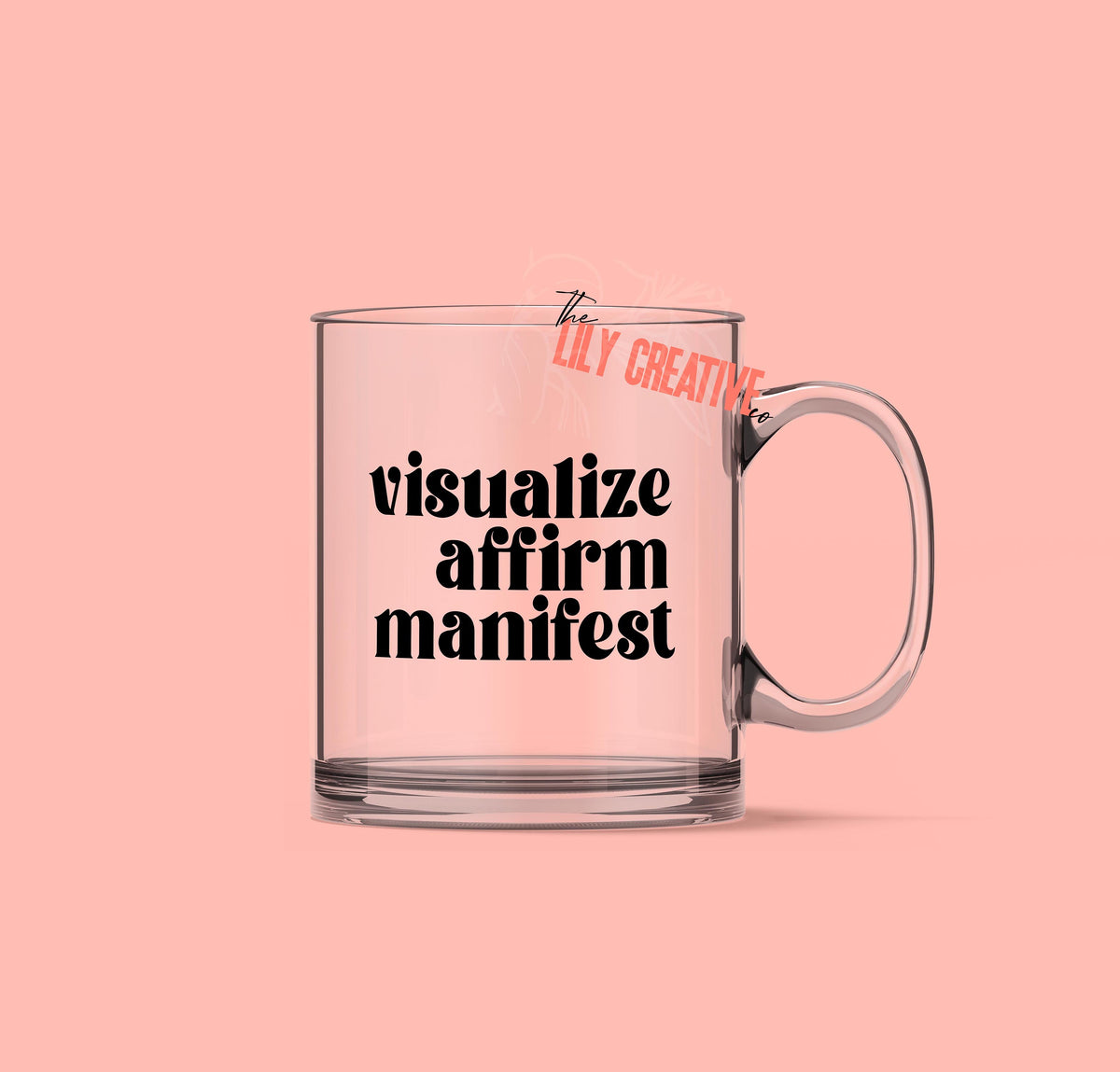 Visualize affirm manifest clear 11oz glass mug